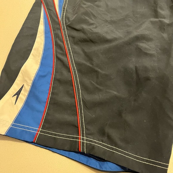 Speedo Mens Size Large Blue, Red, Netted Swimming Trunks Shorts - Picture 2 of 11